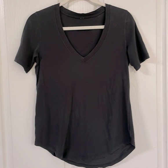 lululemon athletica Tops - lululemon Love V-neck Tee black Pima  cotton